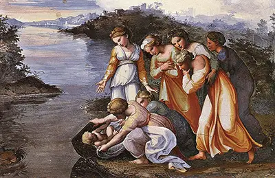 Mose aus dem Wasser gerettet Raffael